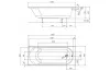 Ванна ОПАЛ ПЛЮС 170х70 см без ніжок XWP137000N зображення 3