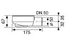 Cифон Drainline 0.8 л/сек.: горизонтальний відвід DN50 TECE (650000) image 2