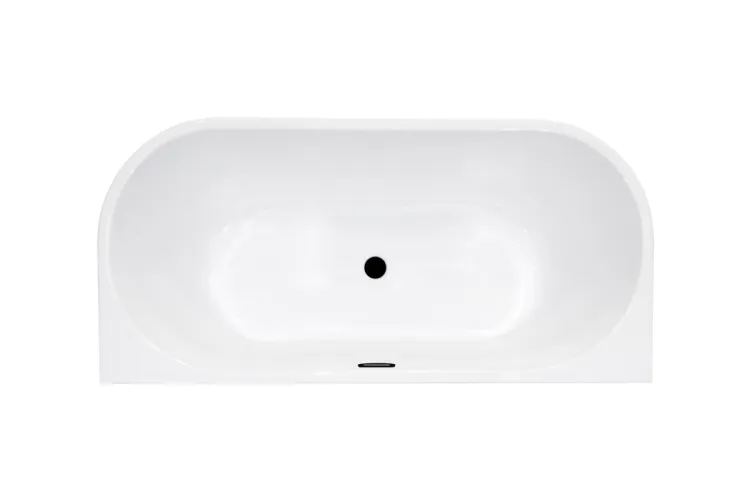 Ванна акрилова VICA NEW ретро 170х80  з сифоном Alcaplast з тонким переливом, з верхньою очисткою, чорний мат image 2