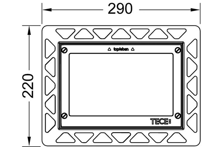 Рамка для монтажу панелей змиву TECEloop/square врівень зі стіною, хром глянцевий (9240649) image 3