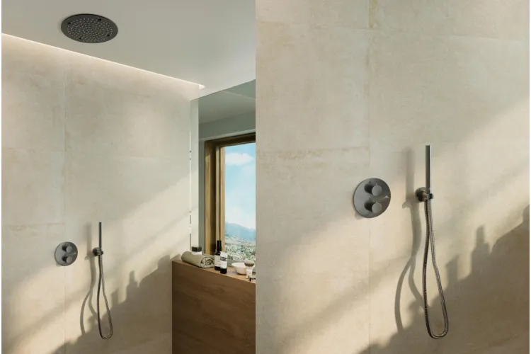 RONDO Зовнішня частина термостатичного змішувача smart box, brushed titanium (100280870) зображення 2