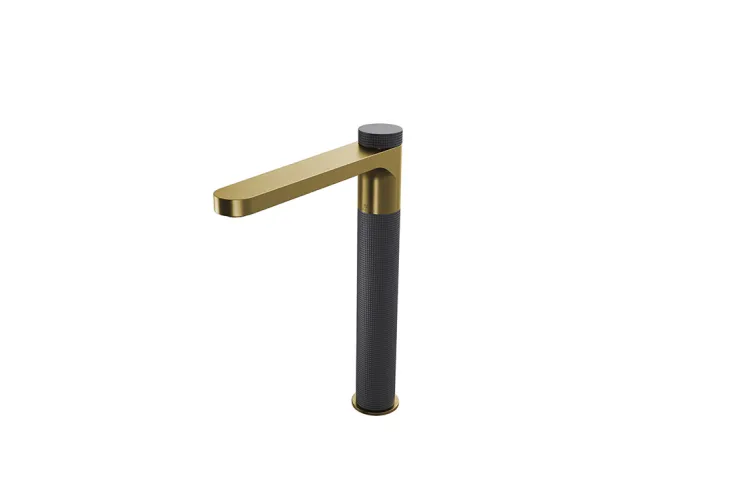 MALLORCA, Змішувач для умивальника H273 мм, brushed gold_matt black (700037543) image 1