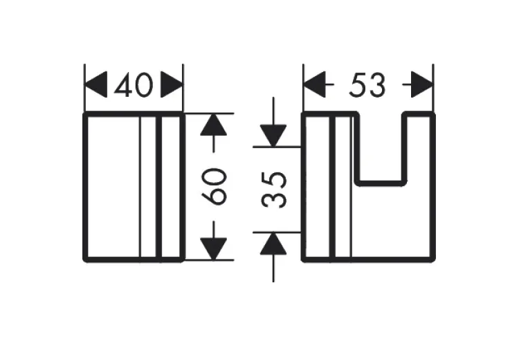 Гачок Axor Universal Rectangular, Chrome (42611000) image 2