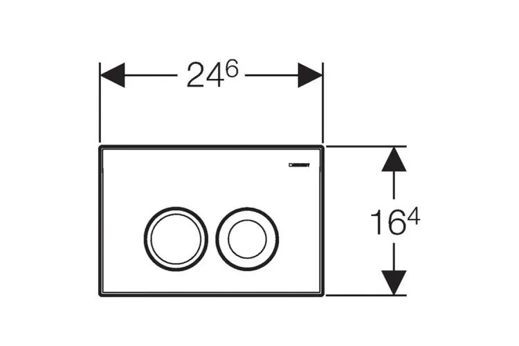 Кнопка змиву Delta 21 пластикова, матовий хром (115.125.46.1) зображення 2