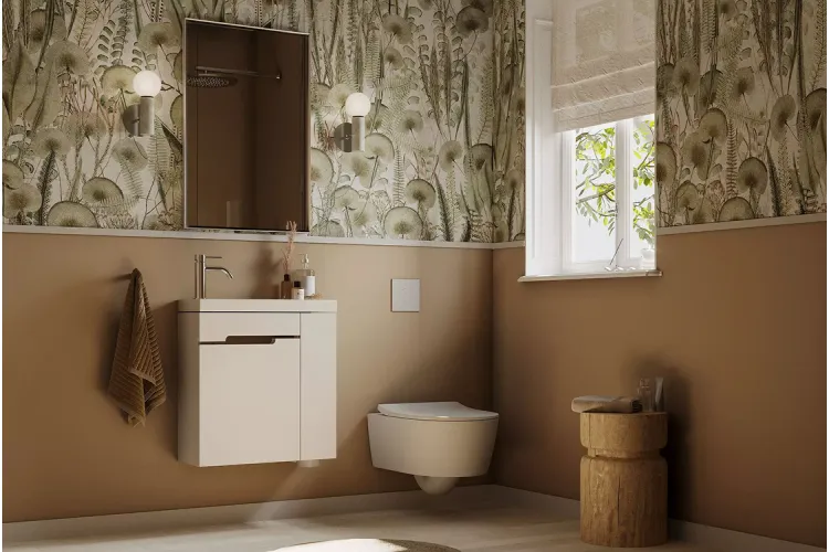 Тумба з умивальником SIENA 55 см, дві дверки, білий глянець, права 189230 image 2