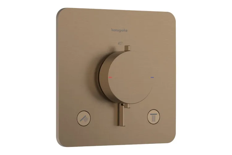 Термостат прихованого монтажу Ecostat Comfort Q на 1 функцію, Brushed Bronze (33712140) зображення 1