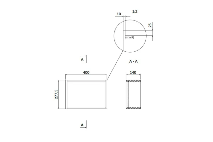 Поличка відкрита LARGA 40 см блакитний зображення 2