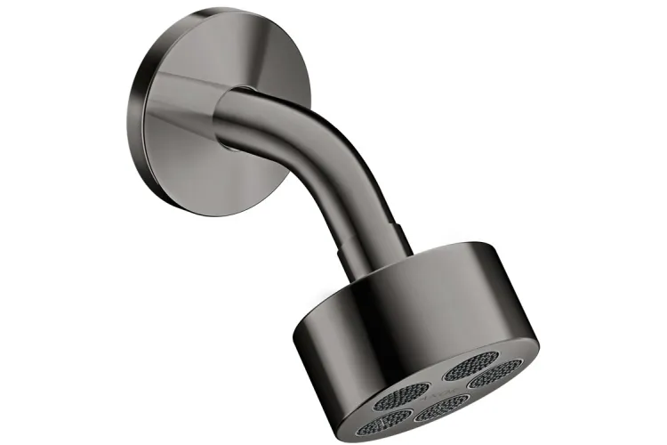 Верхній душ Axor One 75 1jet EcoSmart зі стіновим кронштейном, Polished Black Chrome (48490330) зображення 1