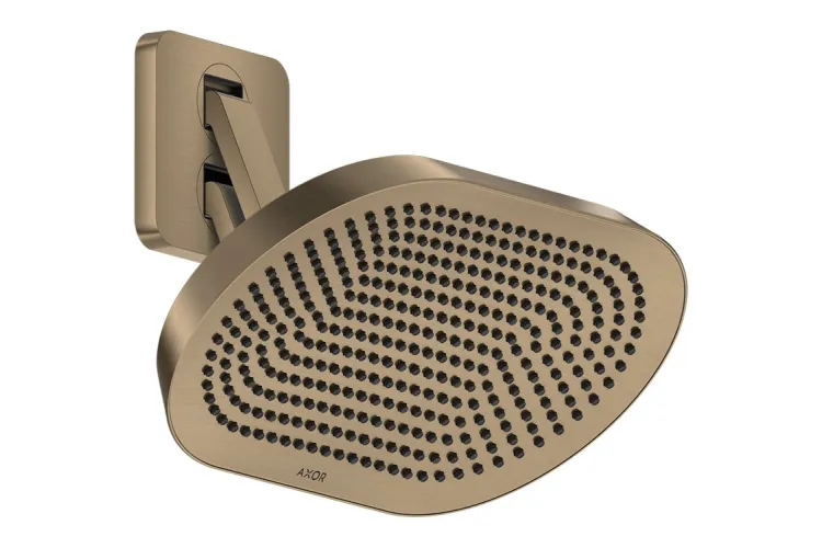 Верхній душ Axor ShowerSphere 370х220 2jet EcoSmart з регульованим кронштейном, Brushed Bronze (39746140) image 1