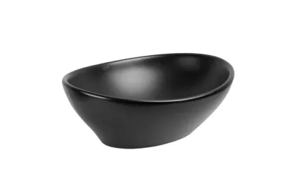 DOVE Умивальник накладний на стільницю, овальний, без донного клапана 415x340 мм. Matt Black