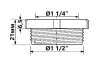 Редукція пластикова BP1 1/4"*P1 1/2" HC55 зображення 2