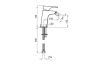 ACRO COMPACT Змішувач для біде з аератором, керамічний картридж d25 мм, підключення 3/8", хром (100313212) image 2