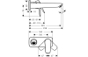 Купити Змішувач Talis E для умивальника зі стіни прихованого монтажу, 225 мм / Matt Black (71734670) фото №1