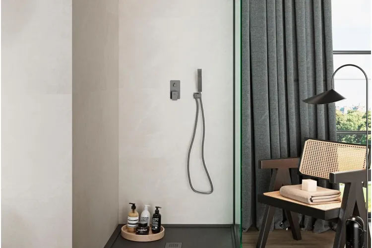 COMPLEMENTOS, Кронштейн 40 см, Square, для монтажу на стіні, brushed titanium (100280734) зображення 2