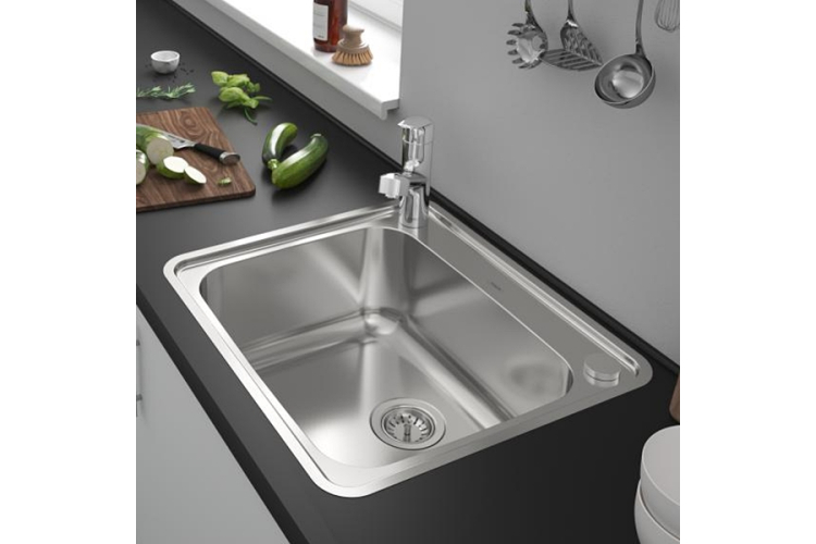 Кухонна мийка S412-F500 на стільницю 580х520 з сифоном automatic (43336800) Stainless Steel image 3
