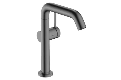 Змішувач для умивальника Tecturis S 210 Fine CoolStart, поворотний вилив, Brushed Black Chrome (73360340)