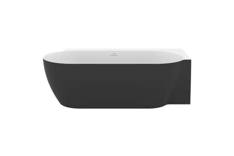 Ванна пристінна Freedom Corner II Tec 175х86 R (перелив/злив білий,чорний,хром) ч/біла, CC81700000 зображення 1