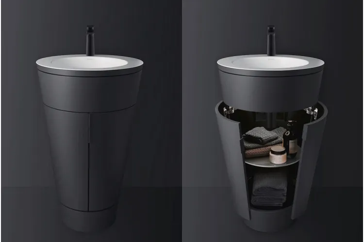 STARCK 1 Тумба з умивальником 56х86,4x60,5 см Graphite Satin Matt (S19513OBD580000) image 3
