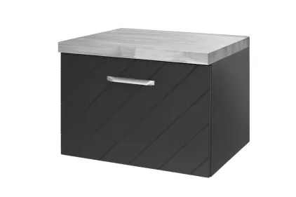 Тумба під умивал.без стільниці FLOO 60 P 60x50x40 +сифон, зол. ручка,візерунок справа,зелена