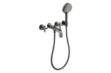 Змішувач Axor Citterio 222 Cross для ванни врізний зі стіни на 3 отвори, Polished Black Chrome 39447330