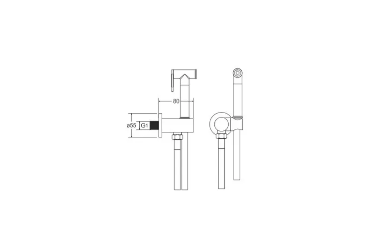 Змішувач до гігієнічного душу для біде VEO золото брашоване зображення 3