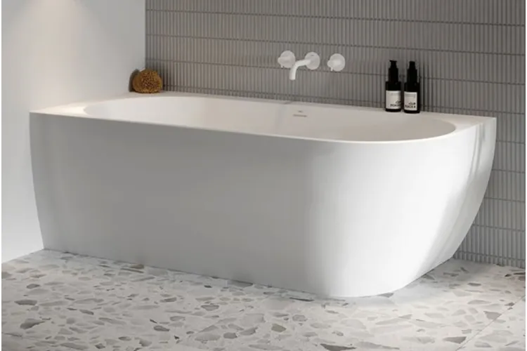 Ванна пристінна Freedom Corner 170х80 L (перелив/злив білий,чорний,хром) біла, XC00100041 image 3