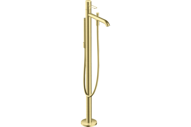 Змішувач Axor Uno для ванни підлоговий, ручка Loop, Brushed Brass 38442950 зображення 1