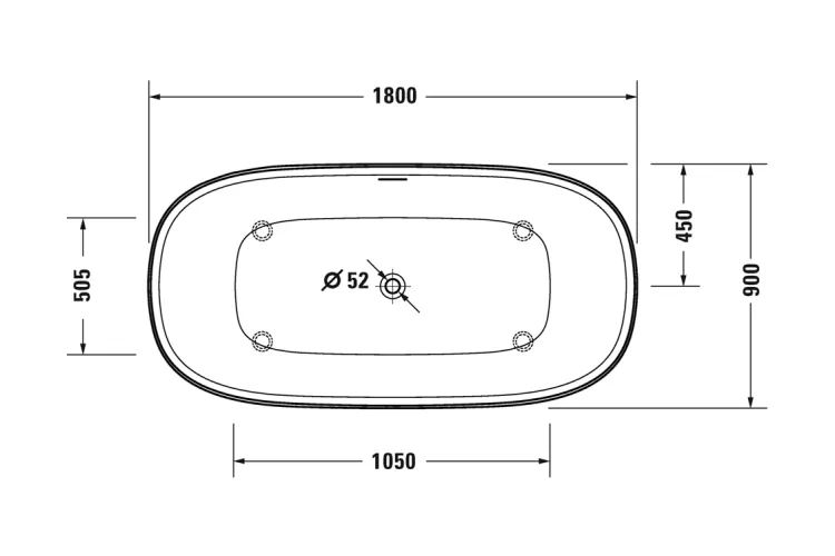 ZENCHA Ванна вільностояча двостороння 180х90 Air-System (760463000AS0000) image 5