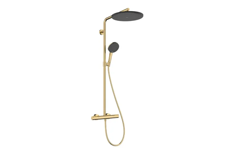 Душова система Raindance Alive S Puro 300 1jet EcoSmart з Ecostat Element, Polished Gold Optic (24593990) зображення 1