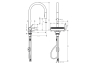 Змішувач Aquno Select M81 170 3jet кухонний з витяжним виливом (73837800) Stainless Steel Finish image 4