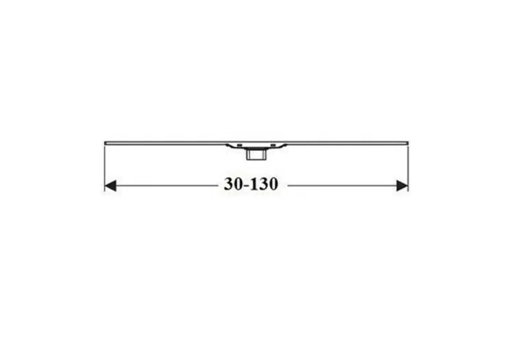 Декоративна накладка CleanLine 20: дренажний канал (полірований/матовий метал) L30-130 см 154.451.KS.1 зображення 2