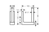 Тримач паперу запасний Axor Universal Rectangular, Chrome (42654000) image 2
