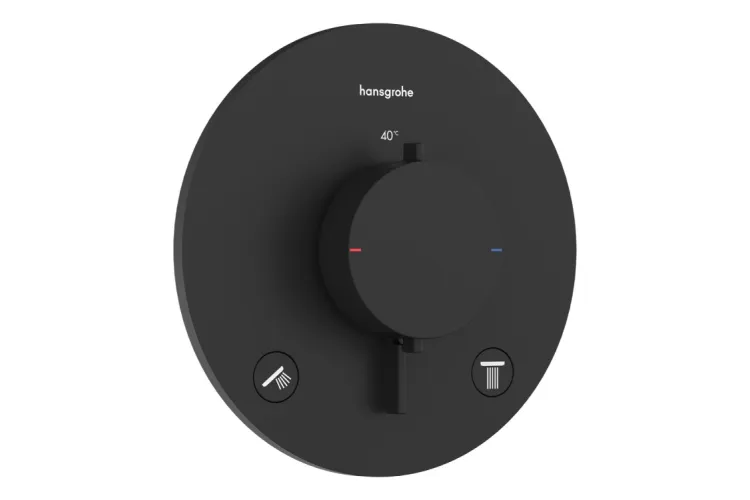 Термостат прихованого монтажу Ecostat Comfort S на 2 функції, Matt Black (33715670) зображення 1