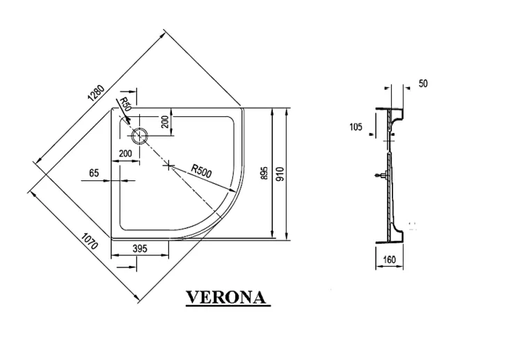 Піддон Verona 90 ST R-500 XАU0000035 зображення 3