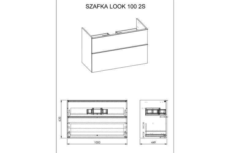 Тумба Look 100 2S White 167085 зображення 5