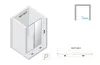 Двері для душу PRIME WHITE 130x200x200, прозоре скло ACTIVE SHIELD 6мм зображення 3