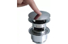 Донний клапан для умивальників з переливом , push-open, хром (50100000) зображення 2