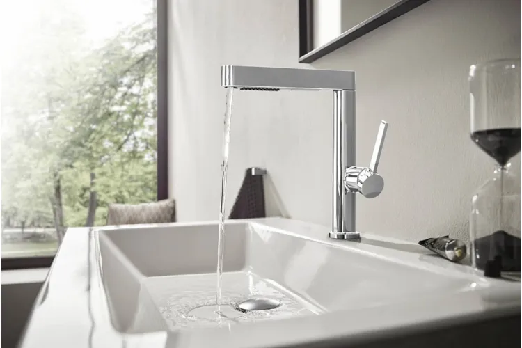 Змішувач Finoris 230 для умивальника з поворотним висувним носиком 2JET і донним клапаном push-open, Chrome (76063000) image 3