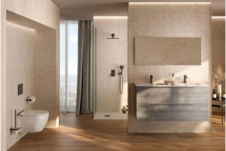 LOUNGE, Зовнішня част. вбудованого змішувача, ванна/душ, matt black (100347348)  зображення 2