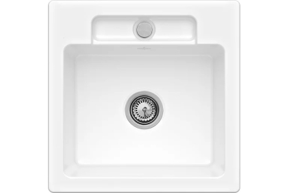SILUET 50 S Кухонна мийка 51x51x22 см без отвору під змішувач (334501R1) White Alpine CeramicPlus