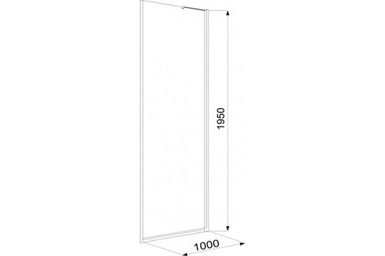 Купити Душова стінка METROPOLIS 100х195 хромована/прозора, 8мм (AMP3510012M) фото №2