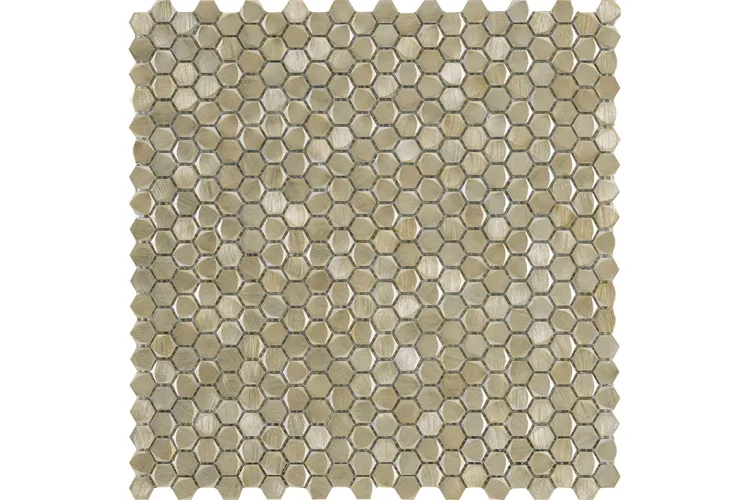 G150 GRAVITY ALUMINIUM HEXAGON GOLD 30.7x30.4 (мозаїка) image 1