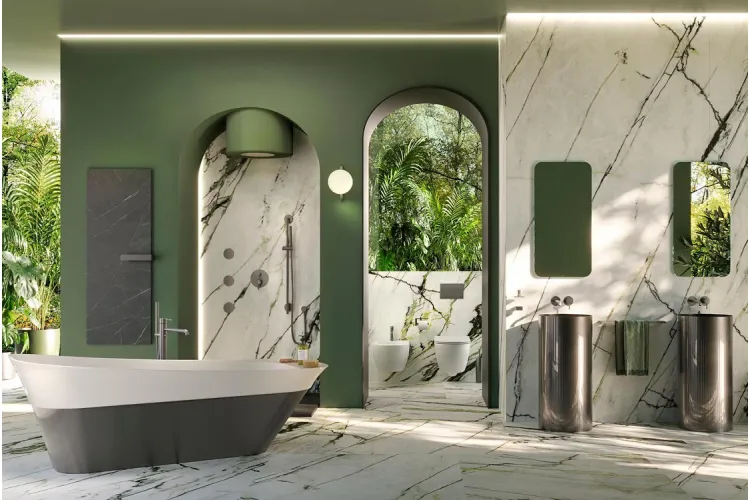 ROUND, Зовнішня частина вбудованого змішувача для умивальника, brushed titanium (100345146) image 3