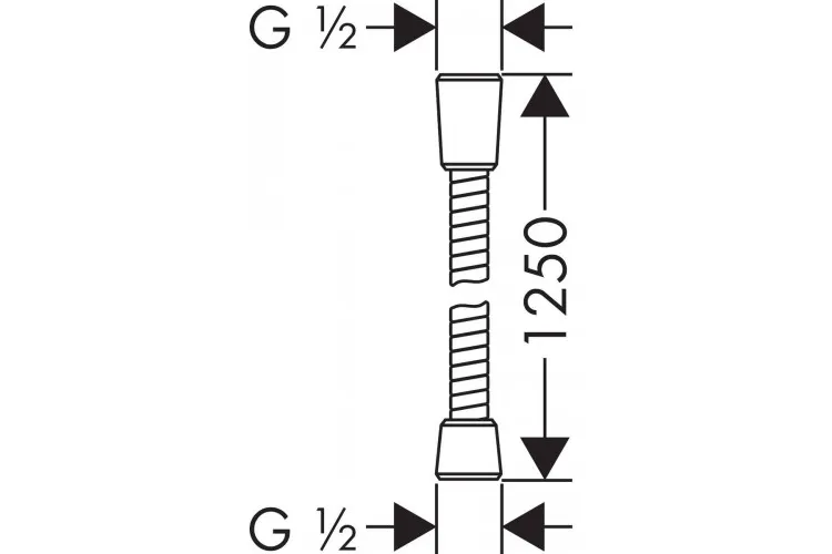 Шланг для душу Sensoflex металевий 1.25 м (28132000) зображення 2