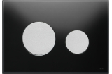 Панель змиву TECELoop з двома клавішами, хромовані матові клавіші, скло чорне (9240655)