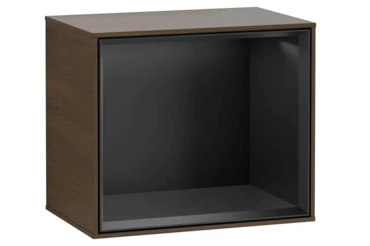 FINION Модуль 418x356x270 колір Walnut Veneer, поличка Black Matt + 1 LED підсвітка (F580PDGN) зображення 1