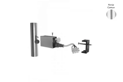 Комплект прихованого підключення шнура  25х50 під профільний стояк, сатин