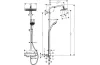 Душова система Croma E Showerpipe 280 1jet з термостатом (27630000) image 2