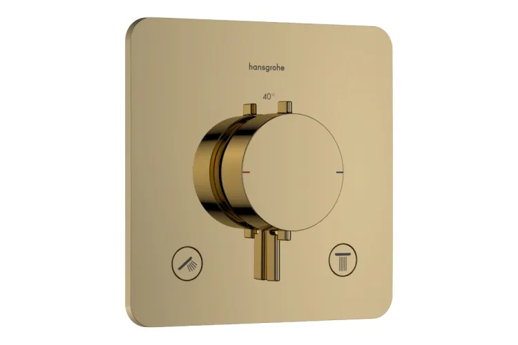 Термостат прихованого монтажу Ecostat Comfort Q на 1 функцію, Polished Gold Optic (33712990) зображення 1