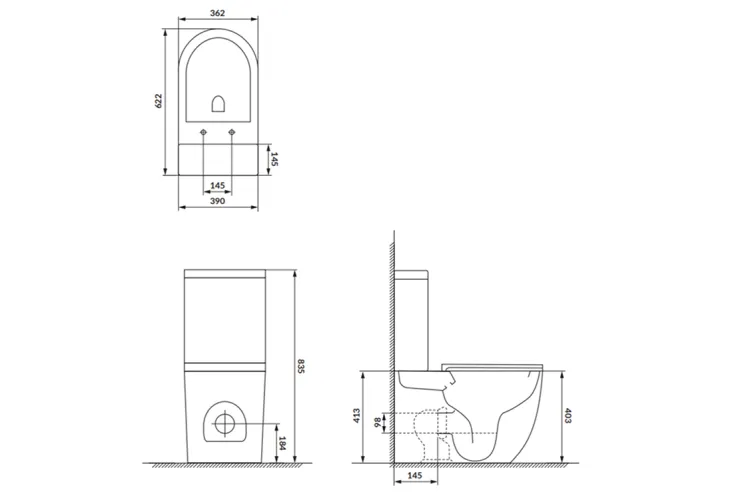 Унітаз-компакт 931 REMO PRO овальний tornado + сидіння дюропластове повільнопадаюче зображення 3